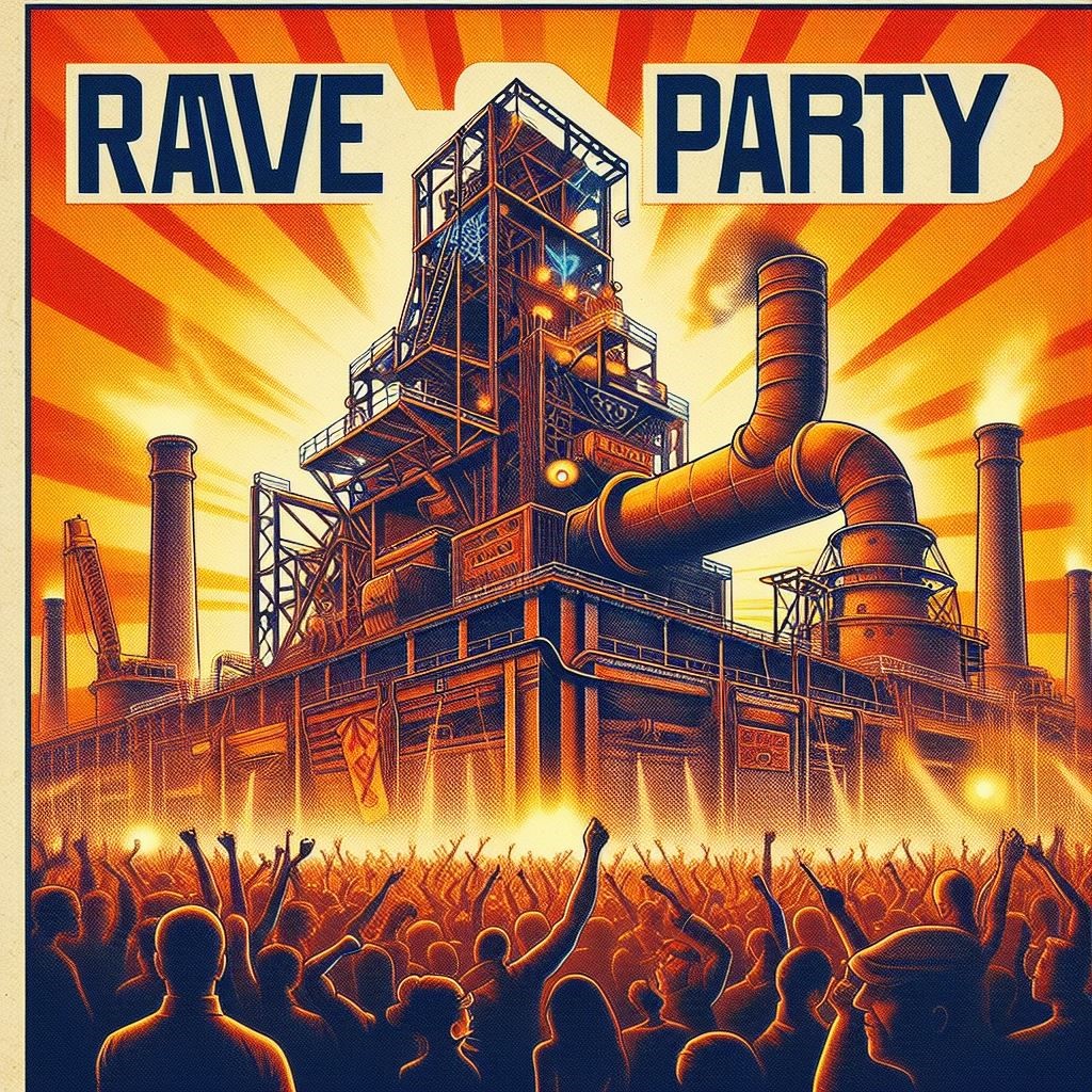 Rave party at the Furnace, at Port Kembla